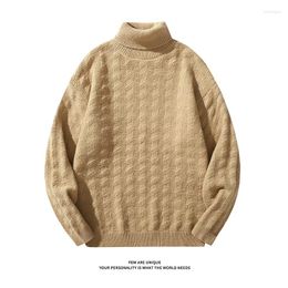 Men's Sweaters Autumn Winter Turtleneck Sweater Knitting Pullovers Rollneck Knitted Warm Men Jumper Loose Fit Casual