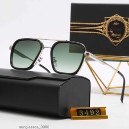 2023 Fashion Vintage Classic Square Pilot Style for Men High Quality Brand Design Sun Glasses with Case 3492 Dita 1H15