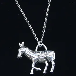 Chains 20pcs Fashion Necklace 33x30mm Donkey Burro Pendants Short Long Women Men Colar Gift Jewellery Choker