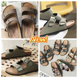 GAI cork slippers external wear large-sized foreign trade sandals and slippers double button beach Haken lightweight high Quality cool women men 2024