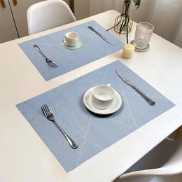 Table Mats Heat-resistant Placemats Waterproof Pvc Placemat Set Non-slip Protection Kitchen Dining Decor For Heat