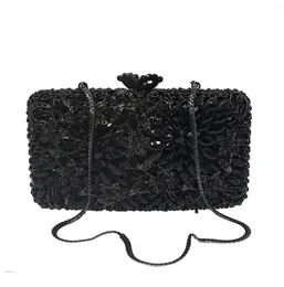 Evening Bags XIYUAN Women Crystal Black Clutch Purse Ladies Stones Handbags Clutches Handbag Bridal Crossbody Orange