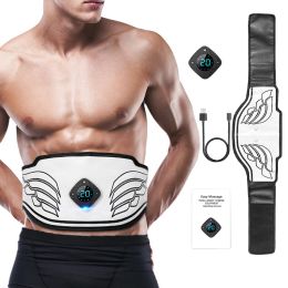 Zaagmachines Electric Muscle Stimulator Vibration Belt Abs Trainer Ems Abdominal Muscle Stimulator Toner Fiess Training Gear Home Gym Belt