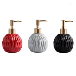 Liquid Soap Dispenser -Rhombus Ceramic Lotion Bottle Round Portable Shampoo Hand Sanitizers Jar Bathroom Bath Supplies