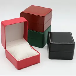 Watch Boxes Exquisite Box Rounded Storage Single Portable Crystal Pattern PU Leather Packaging