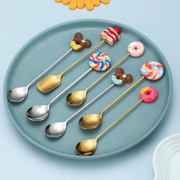 Spoons Stainless Steel Spoon High Beauty Household Soup Creative Cartoon Coffee Stirring Tableware Set