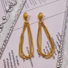 Backs Earrings Vintage Satin Long Shoulder Sweep With Face Shape Copper Ear Clip Jewelry For Woman 2024 Trend