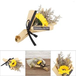 Decorative Flowers Sunflower Bouquet Natural Dried Flower Wedding Decoration Holiday Gift
