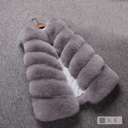 Fur Fox Fur Vest Coat Imitation Medium Long Artificial