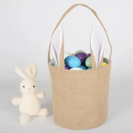 Gift Wrap Bag Adorable Ear Cookie Packaging Durable Easter Basket Burlap For Home