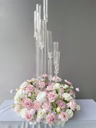 Decorative Flower Ball Wedding Table Centrepieces Arrangement Artificial Flower Wedding Background Wall Decoration Stage Backdrop For Wedding Decoration