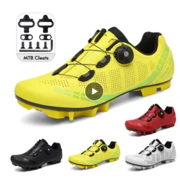 Footwear Men Cycling MTB Shoes Sports Winter Route Cleat Road Dirt Bike Speed Flat Men's Sneaker Racing Women Bicycle Mountain Spd Biking