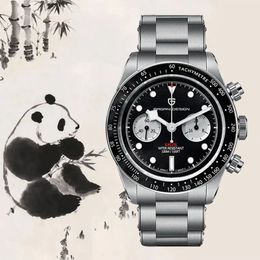 PAGANI DESIGN Mens Watch Panda Chronograph Luxury Quartz Wrist Watches Japanese Movement Sapphire Mirror 10Bar Waterproof Clock 240315