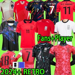 2024 Souh KOREA Soccer Jerseys HEUNGMIN HANGIN H M SON HWANG LEE 22 23 24 Fans Player Version 2025 Fooball Shir 2002 RETRO Training Uniform Men Women Kids