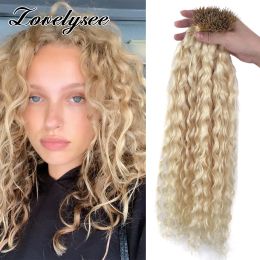 Extensions Water Wave Nano Rings Hair Extension European Keratin 100% Remy Natural Human Hair Extensions for Woman Fusion Hair Extension