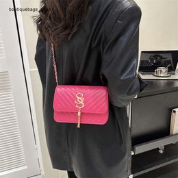 Diagonal Bag Designer Brand Popular New Chain Single Shoulder Crossbody for Womens and Fashion Tassel Small Square