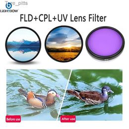 Philtres Lightdow FLD CPL UV Lens Philtre Kit Lens Philtre 49 52 55 58 62 67 72 77 mm Suitable for Nikon Cannon Sy Pentax Fuji Film CameraL2403