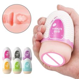 Masturbators Mini Portable Masturbation Egg Cup Realistic Vagina Beginner Soft Masturbation Cup Penis Massager Stimulator Sex Toys for Man