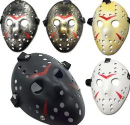wholesale Masquerade Masks Jason Voorhees Mask Friday the 13th Horror Movie Hockey Mask Scary Halloween Costume Cosplay Plastic Party Masks JN12 JJ 3.23