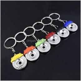 Outdoor Gadgets Car Brake Disc Card Metal Key Keychain Ring Chain Link Pendant Creative Gift For Lover Drop Delivery Sports Outdoors C Dhifk