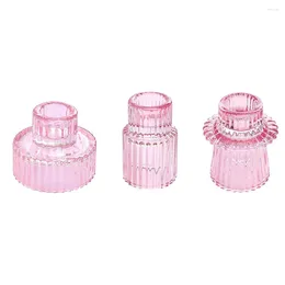 Candle Holders Decorations Candlestick Birthdays For Parties Taper Candles Pillar Set Of 3 Tealight