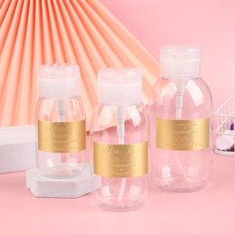 Storage Bottles 200/300/500ml Nail Art Press Bottle Refillable Portable Cleaning Water Polish Removing Makeup Spray Tr