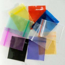 wholesale 100pcs Thick Transparent Small Plastic Bags Baggies Zip Zipped Lock Reclosable Clear Poly Food Storage 3*4cm20 Silk Color Ziplock Bag Mini Jewelry