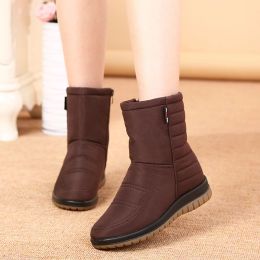 Boots Women Shoes Winter Boots Warm Fur Lightweight Women Boots Waterproof Snow Boots Female Platform Shoes Ankle Boots Plus Size 43