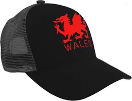 Ball Caps Flag Of Welsh Baseball Hats Unisex Adjustable Outdoor Breathable Mesh Hat