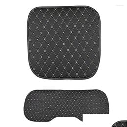 Car Seat Covers Ers Pu Leather Bottom Protectors Pad Mat Cushion For Vehicle Four Season Drop Delivery Automobiles Motorcycles Interio Otq5F