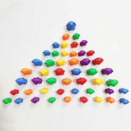 Nesting Stacking Sorting toys 1 set of Rainbow Weight Counting Bears and Stacked Cups Montessori Teaching Matching Game Classification 24323