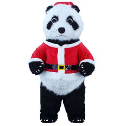 Mascot Costumes 2m/2.6m/3m Adult Giant Panda Blow Up Costume Christmas New Year Entertainments Walking Iatable Mascot Suit for Events