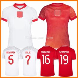 24 25 LEWANDOWSKI Soccer Jerseys 2024 2025 ZIELINSKI MILIK ZALEWSKI Polonia SZYMANSKI Polish football Shirt Polen uniform boy polands Pologne BEDNAREK