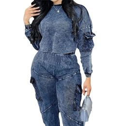 Women Hoodie and Pockets Pants Tracksuit Set Dark Grey Xs Two Piece Sweatsuits 2023 240314