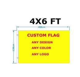 Custom 4x6 FT Flag Digital Printing 100D Polyester Selling Cheap Custom Design Outdoor Team Sports Advertising Parade 3777476