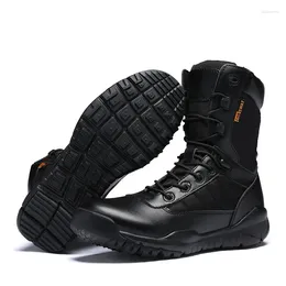 Fitness Shoes Men Military Tactical Boots Autumn Black Special Forces Combat Field Boot Outdoor Lightweight Anti Collision Zapatillas Hombre