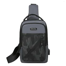 Waist Bags Sling Bag For Men Women Shoulder Backpack Chest Crossbody Daypack With USB Cable Hiking Over The
