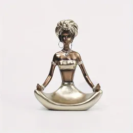 Decorative Figurines 1pc Arabian Girl Sitting Cross-legged Yoga Living Room Entrance Bookshelf Wine Cabinet TV Decoration