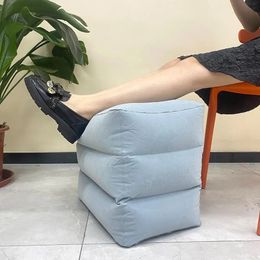 Travel Inflatable Three-layer Adjustable Foot Pillow Inflatable Footrest Sleep Sit Long-distance Train Car Foot Rest Footstool 240322