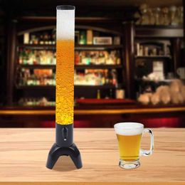 Bar Tools 3L Beer Clear Liquor Tower Dispenser With Removable Ice For Parties And Gameday With Ice Tube 24322