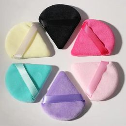 Makeup Sponges 2/6pcs Triangle Powder Puff Mini Face Sponge Cosmetics Soft Cotton Washable Velvet Tools
