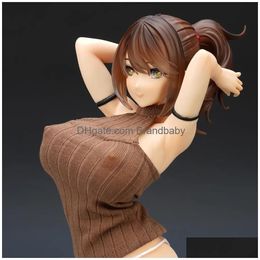 Anime Manga 1/4 Native Binding Girl Figure Hinano 27Cm Kneeling Posture Pvc Action Figures Adt Collection Model Doll Toys Drop Deliver Dh2Qo