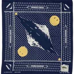 Handkerchiefs 21 KITAL Hiroda Hiroshi Jane Vintage Colored Cotton and Hemp Printed Multi functional Square Towel Handle L240322