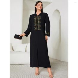 Ethnic Clothing Femme Musulman Diamonds Abaya For Women Muslim Hooded Party Dress Marocain Kaftan Eid Djellaba Islamic Jalabiya Robe Gown