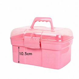 manicure Tool Box Plastic Portable Large Multi-layer Cosmetic Storage Box Cosmetic Case Multi-functi Storage Box Sale c4yr#