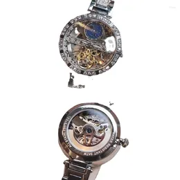 Wristwatches Sun Moon And Stars Mechanical Watch Hollowed-out Ladies Luxury Niche Women