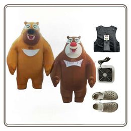 Mascot Costumes 2M/2.6M Iatable Brown Costume Street Funny Props Mascot Plush Doll Cartoon Bear Suit Kid's Favouriate Gifts