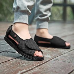 Sandals Adjustable Diabetic Widened Shoes Breathable Non-slip Thumb Valgus Deformation Shoe Elderly Pregnant Feet Swollen Unisex