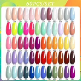 Dresses Lilycute 60/30/20pcs/set Nail Gel Polish Kit Nude Pink Glitter Nail Semi Permanent Base Top Coat Nail Art Uv Gel Manicure Set