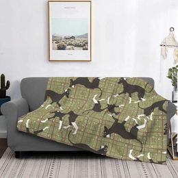 Blankets Cartoon Dog Flannel Throw Blanket Gift For Animal Lover Bed Travel Warm Bedding Throws